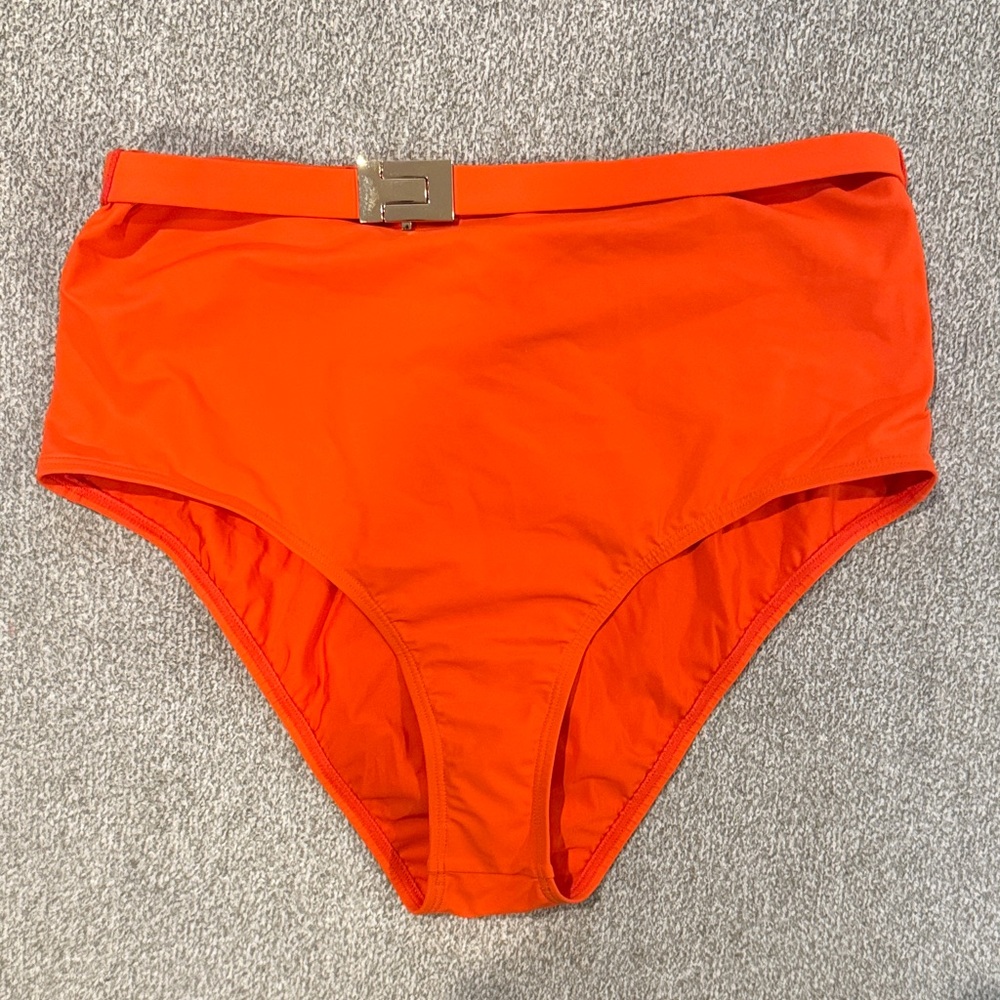 Tory Burch Orange Bikini Bottom with Belt